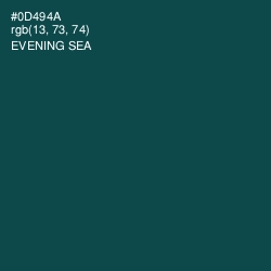 #0D494A - Evening Sea Color Image